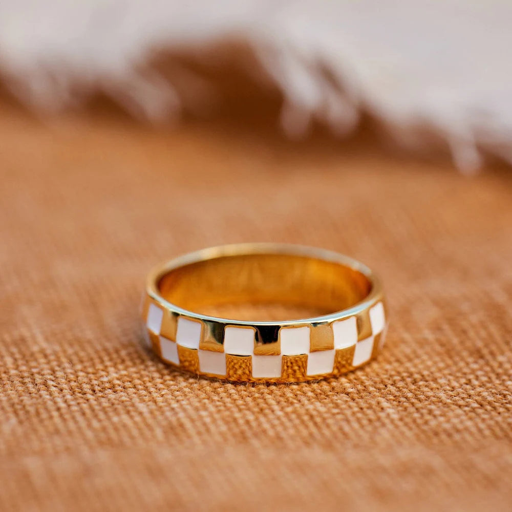 Pura Vida - Checkerboard Gold Ring