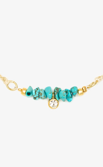 Pura Vida - Dainty Turquoise Bead Charm Bracelet